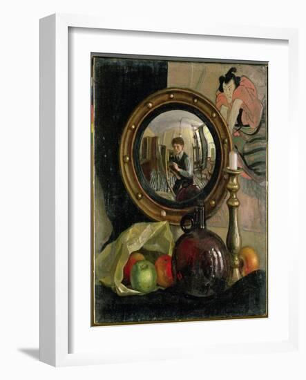 Still Life with Self Portrait-Mark Gertler-Framed Giclee Print