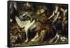 Still-Life with She-Dog and Her Puppies, as Well as a Male and Female Cook, C. 1625-Frans Snyders-Framed Stretched Canvas