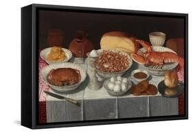 Still Life with Shellfish and Eggs-Georg Flegel-Framed Stretched Canvas