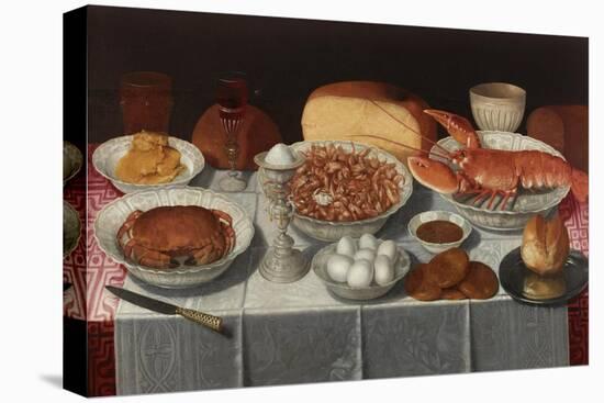 Still Life with Shellfish and Eggs-Georg Flegel-Stretched Canvas