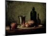 Still-Life with Silver Beaker, Fruit and Bottles on a Table-Jean-Baptiste Simeon Chardin-Mounted Giclee Print