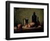 Still-Life with Silver Beaker, Fruit and Bottles on a Table-Jean-Baptiste Simeon Chardin-Framed Giclee Print