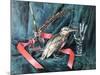 Still Life with Silver Bird 2021 (oil on canvas)-Tilly Willis-Mounted Giclee Print