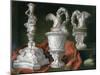 Still Life with Silver Candelabra and Ewers-Meiffren Conte-Mounted Giclee Print