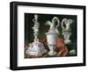 Still Life with Silver Candelabra and Ewers-Meiffren Conte-Framed Giclee Print