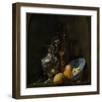 Still Life with Silver Ewer, 1655-60-Willem Kalf-Framed Giclee Print