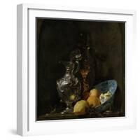 Still Life with Silver Ewer, 1655-60-Willem Kalf-Framed Giclee Print