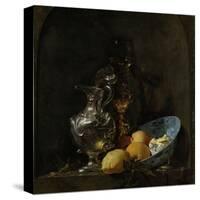 Still Life with Silver Ewer-Willem Kalf-Stretched Canvas