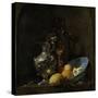 Still Life with Silver Ewer-Willem Kalf-Stretched Canvas