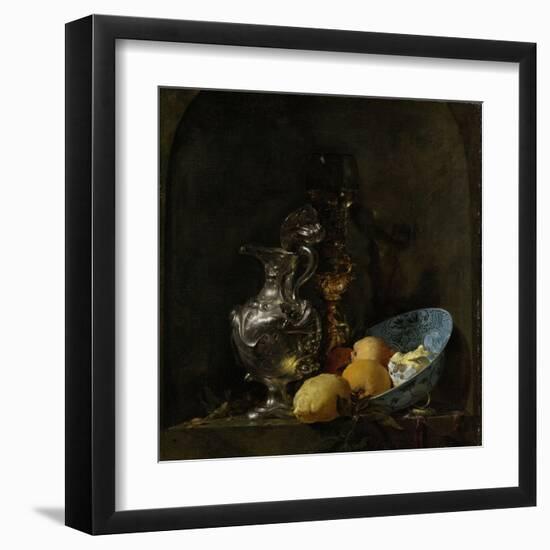 Still Life with Silver Ewer-Willem Kalf-Framed Art Print