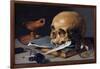 Still Life with Skull and Quill-Pieter Claesz-Framed Giclee Print