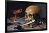 Still Life with Skull and Quill-Pieter Claesz-Framed Giclee Print