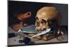 Still Life with Skull and Quill-Pieter Claesz-Mounted Giclee Print