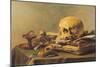 Still Life with Skull-null-Mounted Art Print