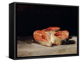 Still Life with Slices of Salmon, 1808-12-Francisco de Goya-Framed Stretched Canvas