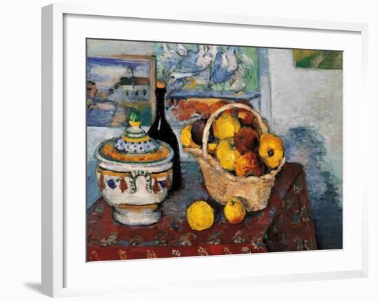 Still Life with Soup Tureen-Paul Cézanne-Framed Art Print