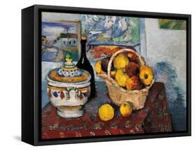 Still Life with Soup Tureen-Paul Cézanne-Framed Stretched Canvas