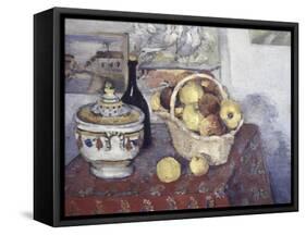 Still Life with Soup Tureen-Paul Cézanne-Framed Stretched Canvas