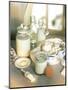 Still Life with Sour Milk Products (Yoghurt, Cream Cheese)-Karl Newedel-Mounted Photographic Print