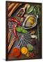 Still Life with Spices and Olive Oil-Andrii Gorulko-Framed Photographic Print