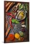 Still Life with Spices and Olive Oil-Andrii Gorulko-Framed Photographic Print