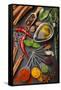 Still Life with Spices and Olive Oil-Andrii Gorulko-Framed Stretched Canvas