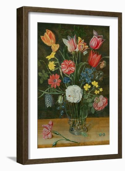 Still Life with Spring Flowers-Ambrosius Brueghel-Framed Giclee Print