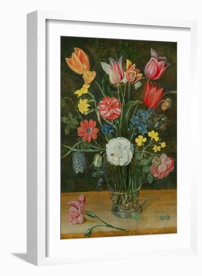 Still Life with Spring Flowers-Ambrosius Brueghel-Framed Giclee Print