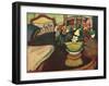 Still life with Stag Cushion-Auguste Macke-Framed Giclee Print