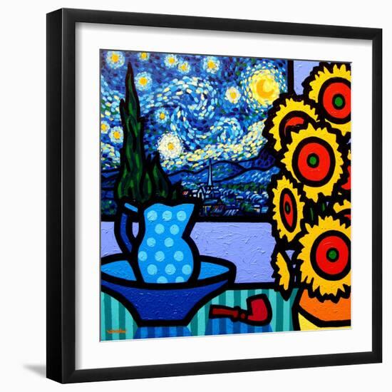 Still Life with Starry Night-John Nolan-Framed Premium Giclee Print