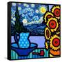 Still Life with Starry Night-John Nolan-Framed Stretched Canvas