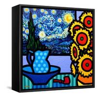 Still Life with Starry Night-John Nolan-Framed Stretched Canvas