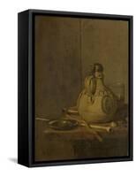 Still Life with Stoneware Jug and Pipes-Jan Jansz Treck-Framed Stretched Canvas