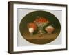 Still Life with Strawberries, 1863-Hannah Brown Skeele-Framed Giclee Print