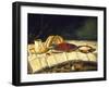 Still Life with Strawberries and Chocolate, c.1775-1790-Juan Bautista Romero-Framed Giclee Print