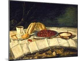 Still Life with Strawberries and Chocolate, c.1775-1790-Juan Bautista Romero-Mounted Giclee Print