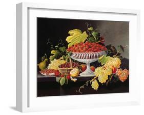 Still Life with Strawberries-Severin Roesen-Framed Giclee Print