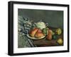 Still Life with Sugar Basin and Fruit-Paul Cézanne-Framed Giclee Print