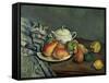 Still Life with Sugar Basin and Fruit-Paul Cézanne-Framed Stretched Canvas