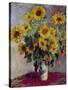 Still Life with Sunflowers, 1880-Claude Monet-Stretched Canvas