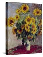 Still Life with Sunflowers, 1880-Claude Monet-Stretched Canvas