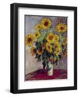 Still Life with Sunflowers, 1880-Claude Monet-Framed Premium Giclee Print