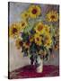 Still Life with Sunflowers, 1880-Claude Monet-Stretched Canvas