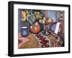 Still Life with Sunflowers II, 1911-August Macke-Framed Giclee Print