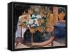 Still Life with Sunflowers on an Armchair-Paul Gauguin-Framed Stretched Canvas