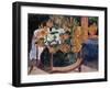 Still Life with Sunflowers on an Armchair-Paul Gauguin-Framed Giclee Print