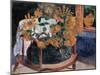 Still Life with Sunflowers on an Armchair-Paul Gauguin-Mounted Giclee Print