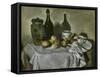 Still Life with Table Utensils-Paul Cézanne-Framed Stretched Canvas