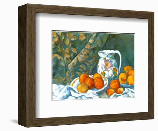 Still Life with Tablecloth-Paul Cézanne-Framed Art Print