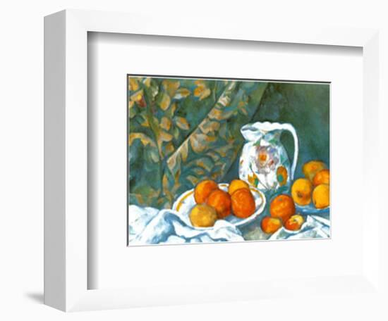 Still Life with Tablecloth-Paul Cézanne-Framed Art Print